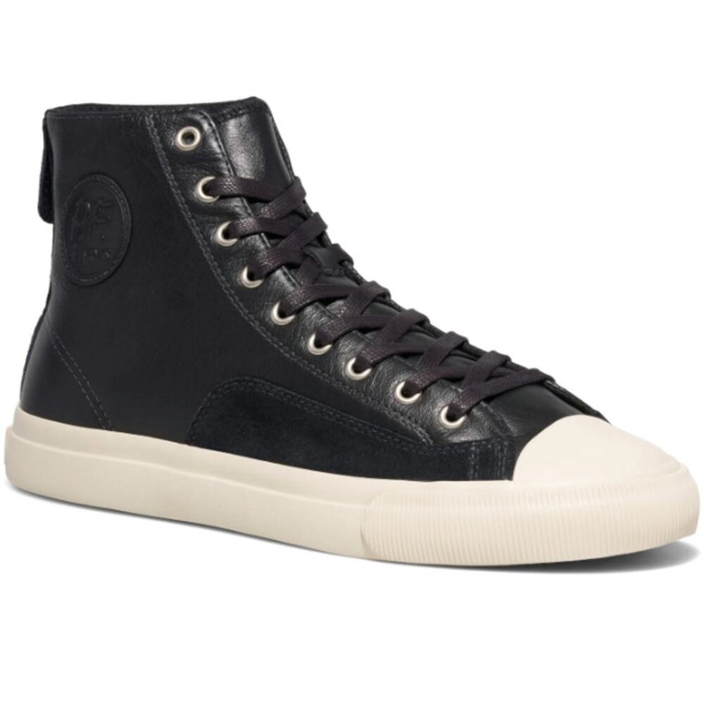 P.F. Flyers Black Sea Salt All-American High-Top Luxe Sneakers Size M 11 W 12.5 - Picture 2 of 12